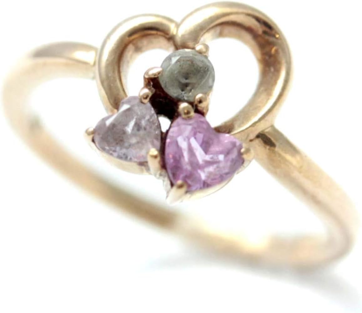 Amazon | ヨンドシー 4℃ ハート リング・指輪 7号 ピンク